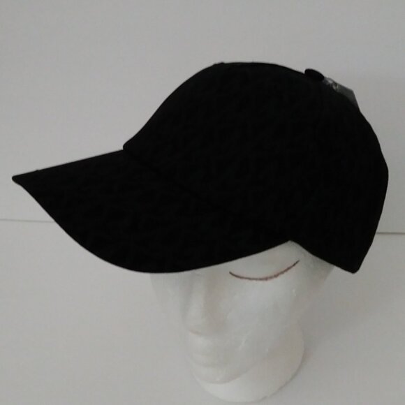 Michael Kors Black Logo Adjustable Strap Baseball Hat - Picture 9 of 13